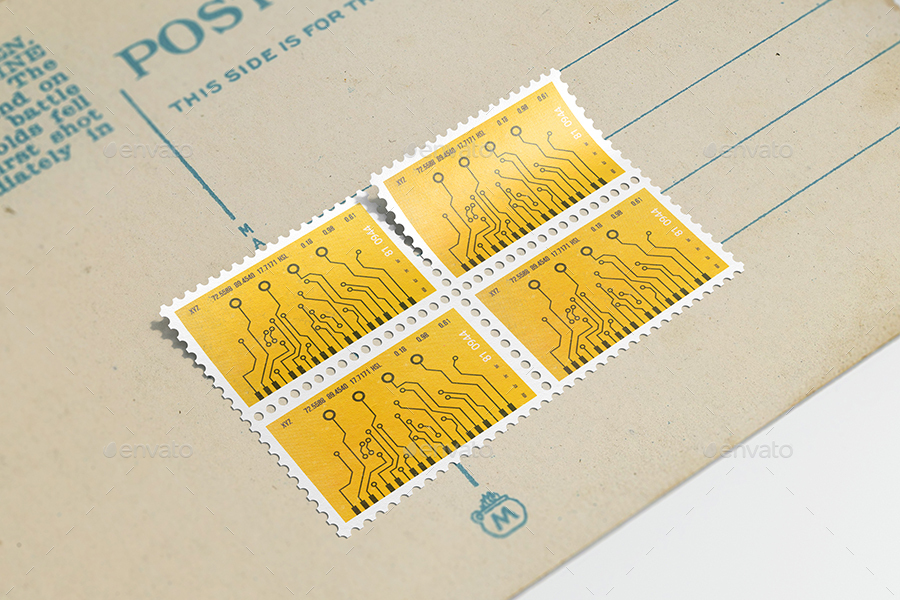 Postage Stamps Mock up.2, Graphics GraphicRiver